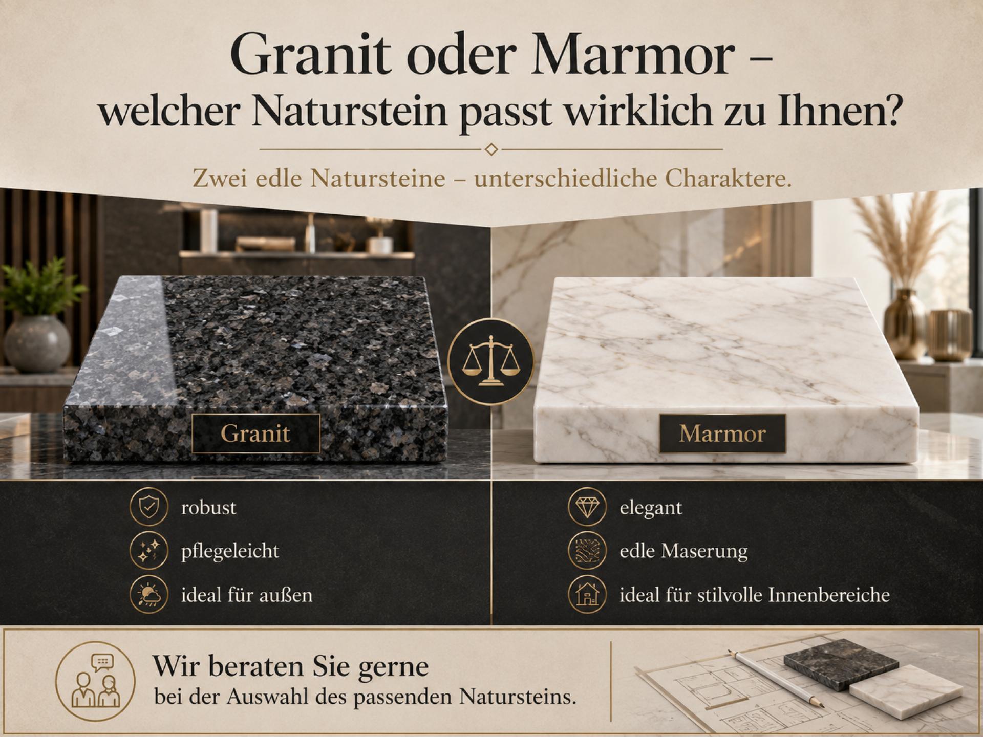 Granit oder Marmor &ndash; welcher Naturstein passt wirklich zu Ihnen?