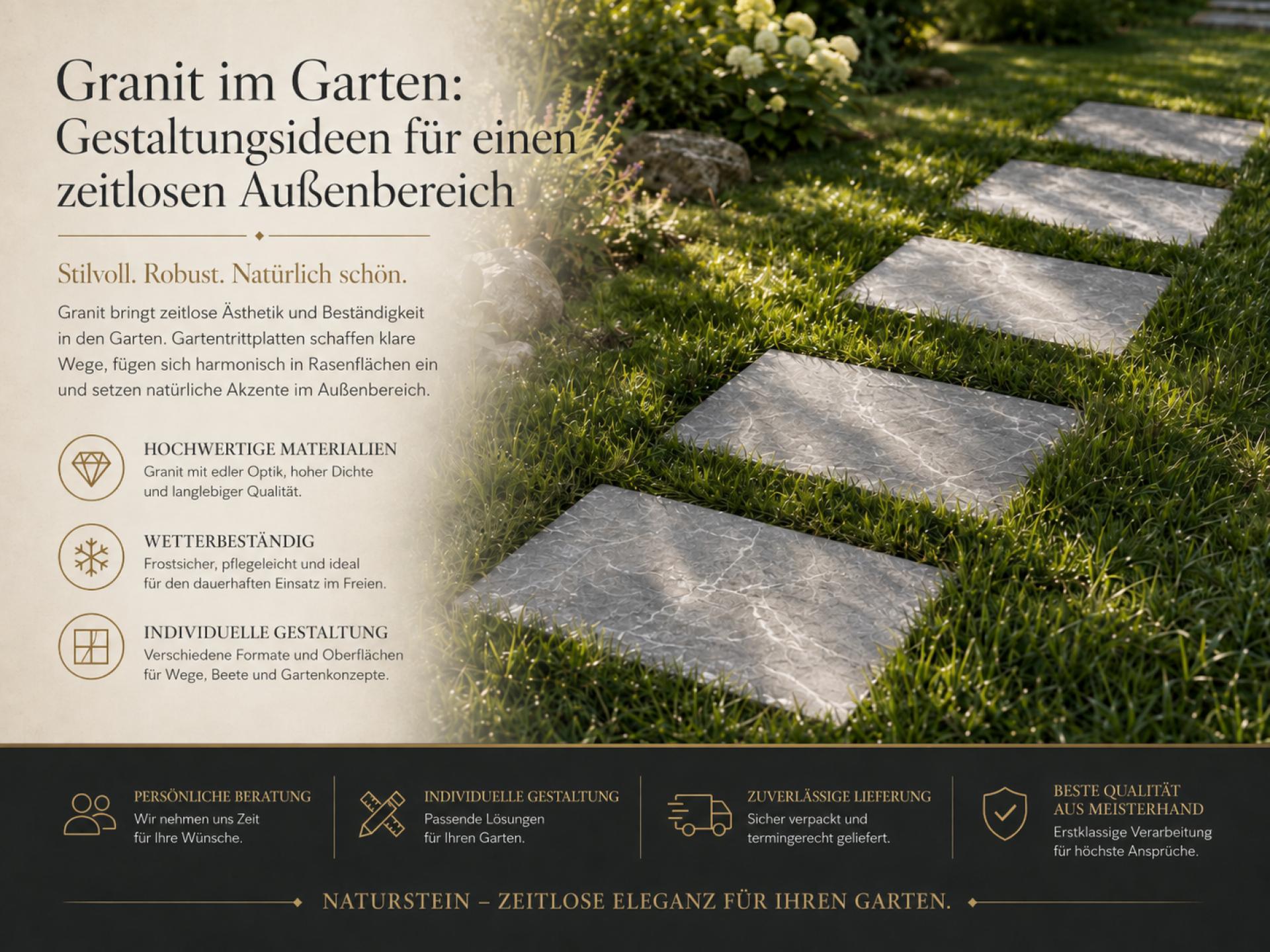 Granit im Garten: Gestaltungsideen f&uuml;r einen zeitlosen Au&szlig;enbereich