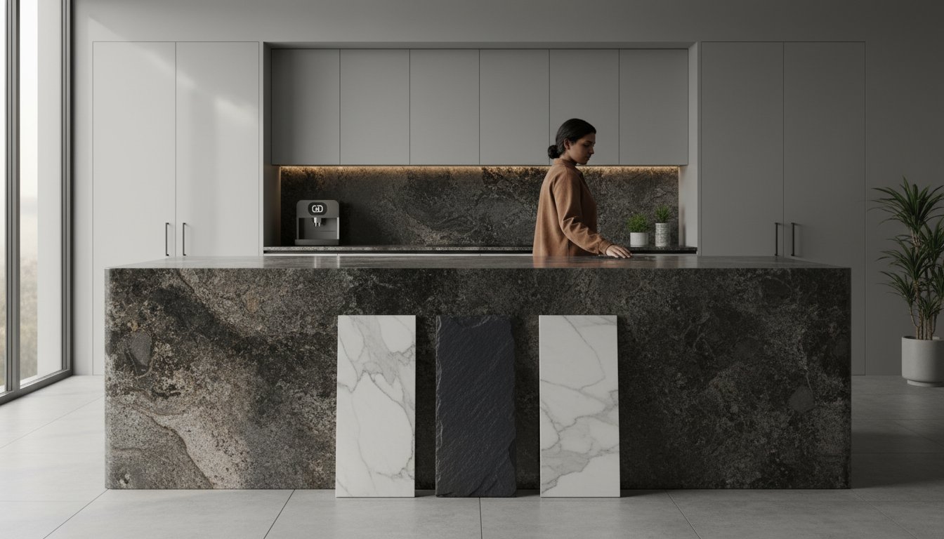 Naturstein f&uuml;r die K&uuml;che: 15 moderne Ideen f&uuml;r Arbeitsplatten und Design